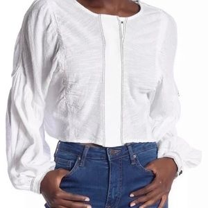 Free People White Crop Top